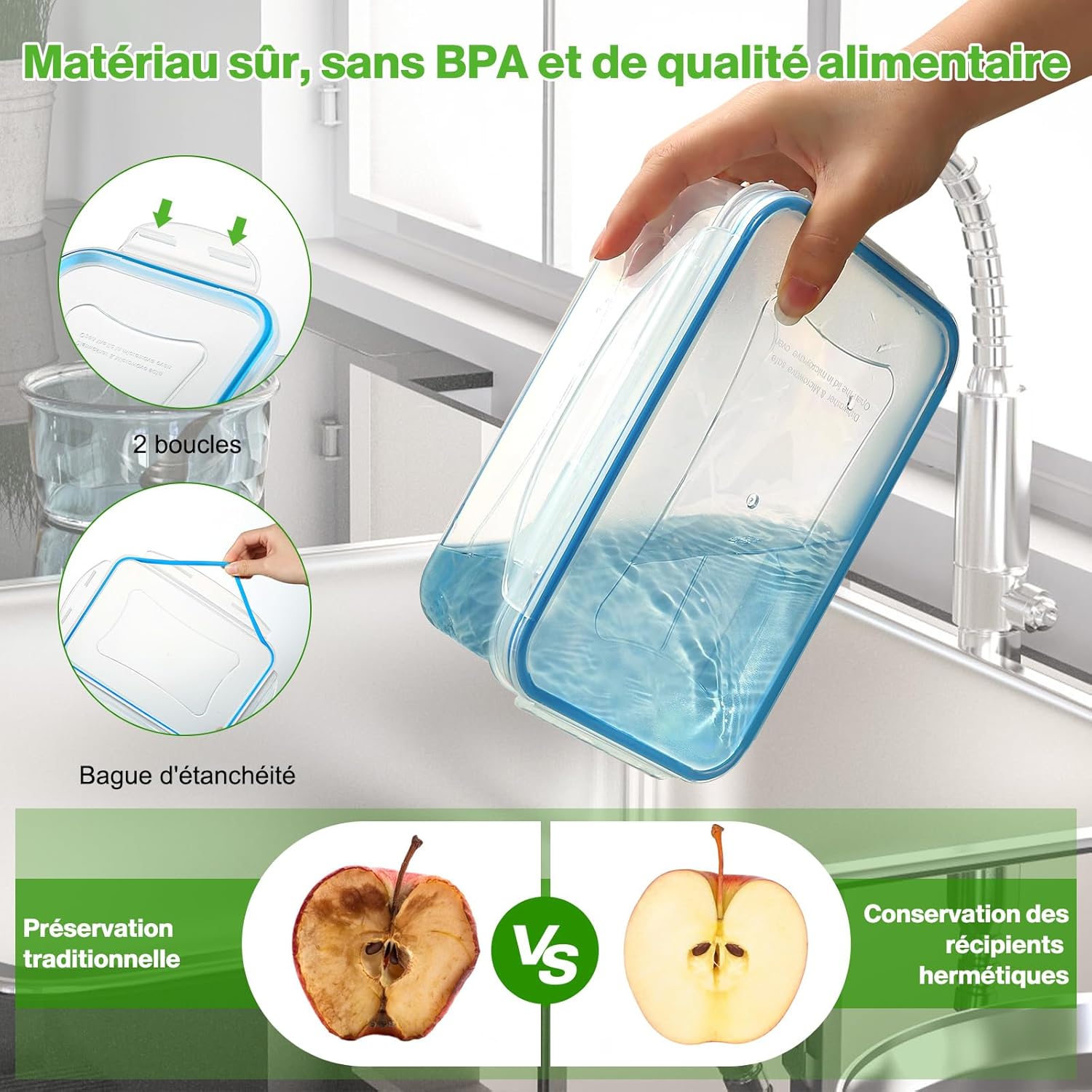 YASHE dózy na potraviny 50 kusů bez BPA sada