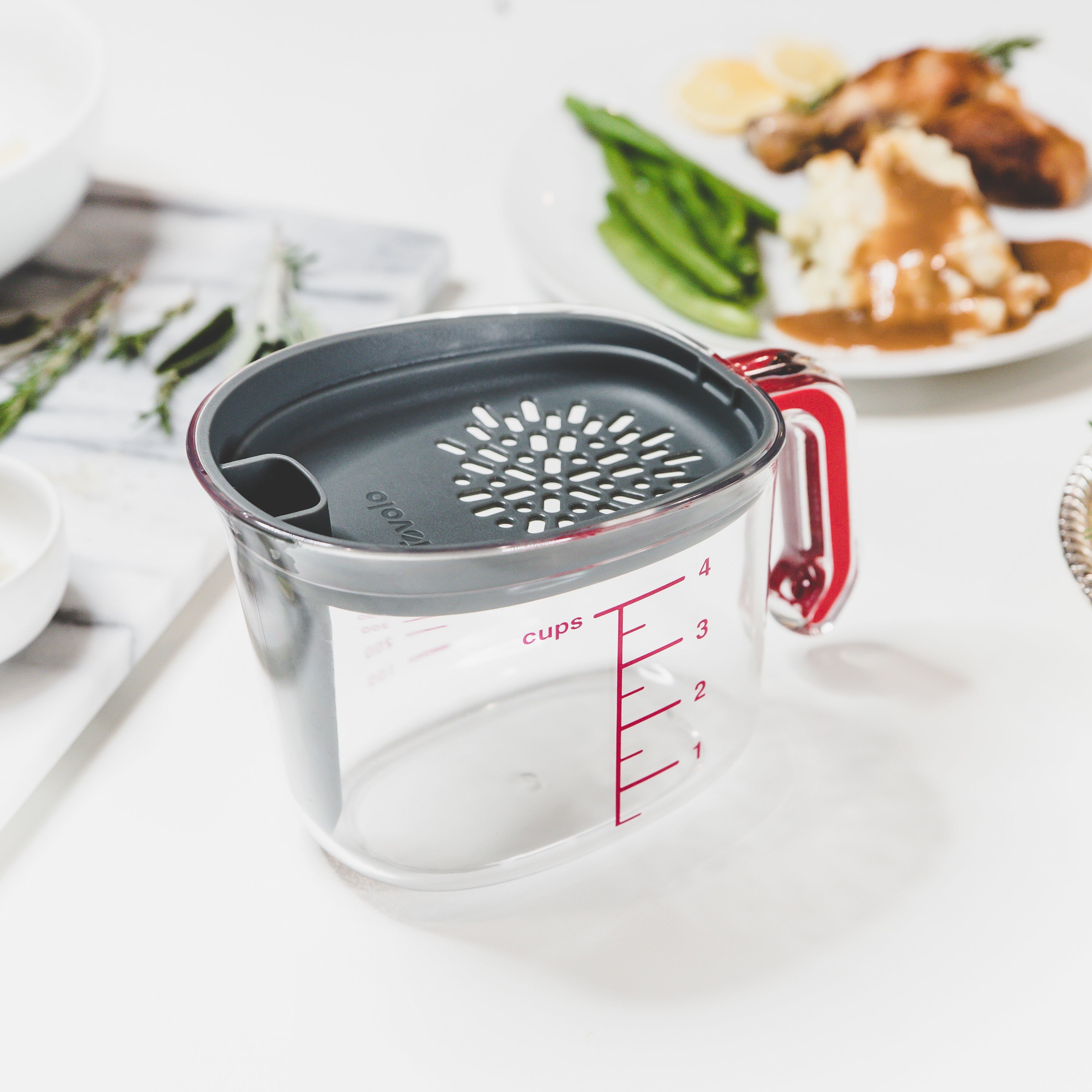 Tovolo Gravy sítko na omáčku 4 šálky s víkem