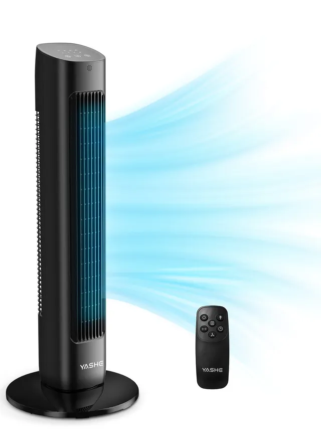 YASHE sloupový ventilátor 81 cm 3 rychlosti s ovladačem