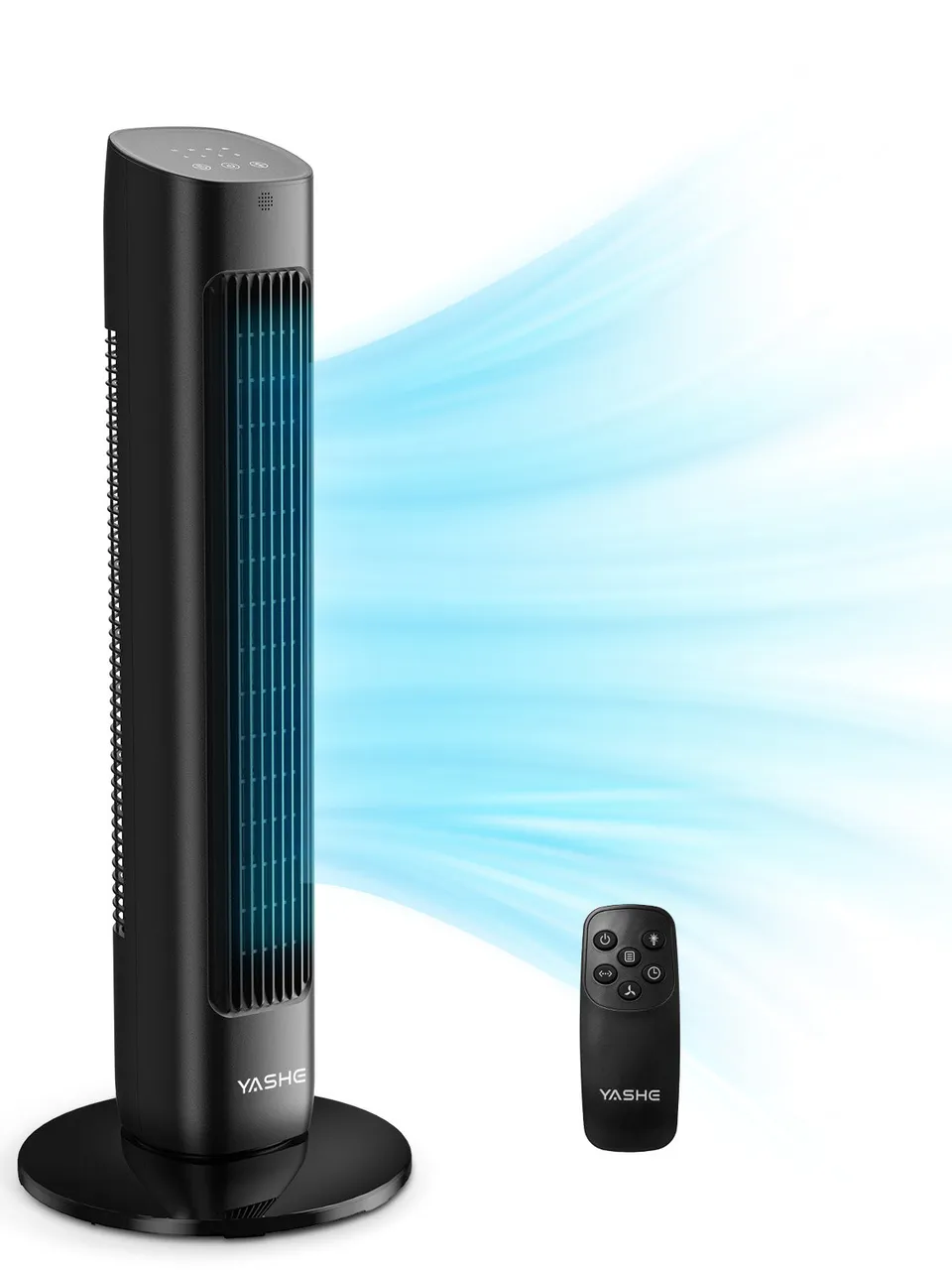 YASHE sloupový ventilátor 81 cm 3 rychlosti s ovladačem