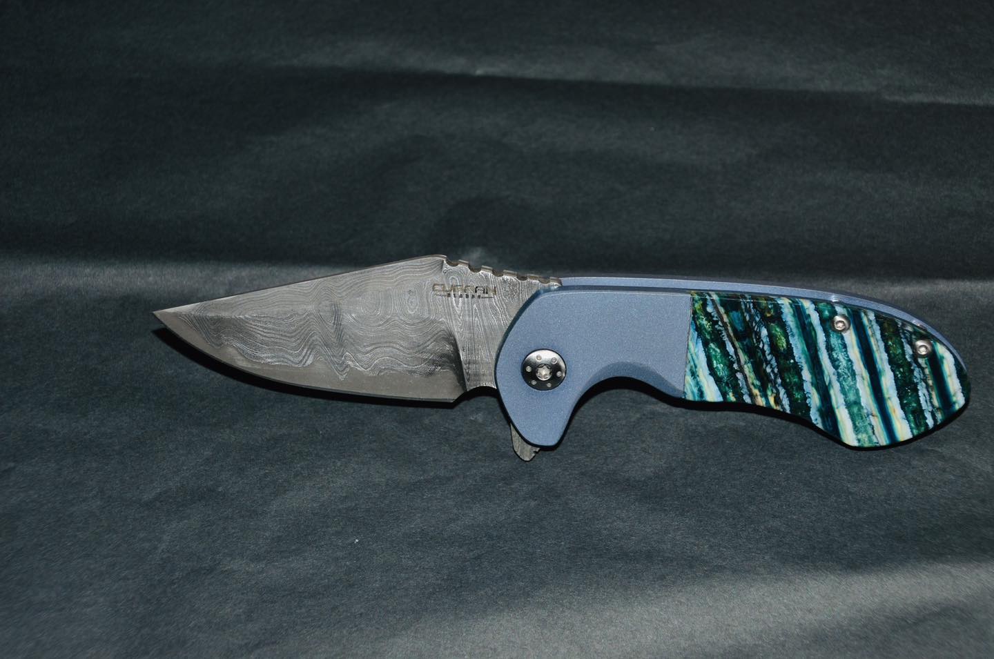 Curran Blades Alpha 2,75 zavírací nůž damask titan
