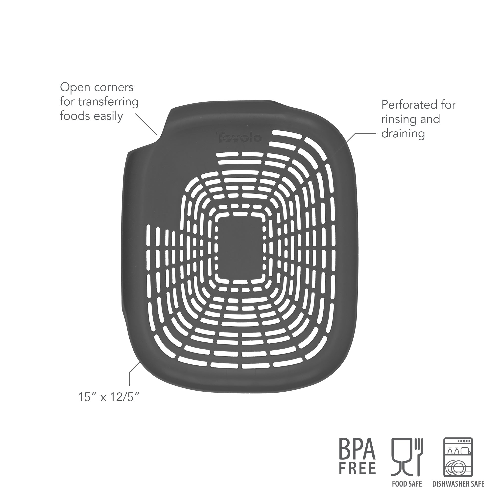 Tovolo Prep N Rinse Flat Colander plochý cedník