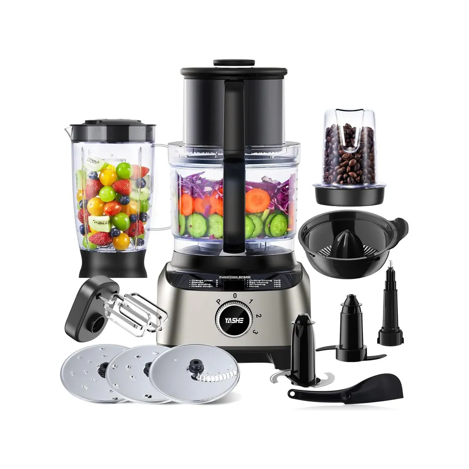 YASHE kuchyňský robot 11v1 2,5 l + 1,5 l 1300 W