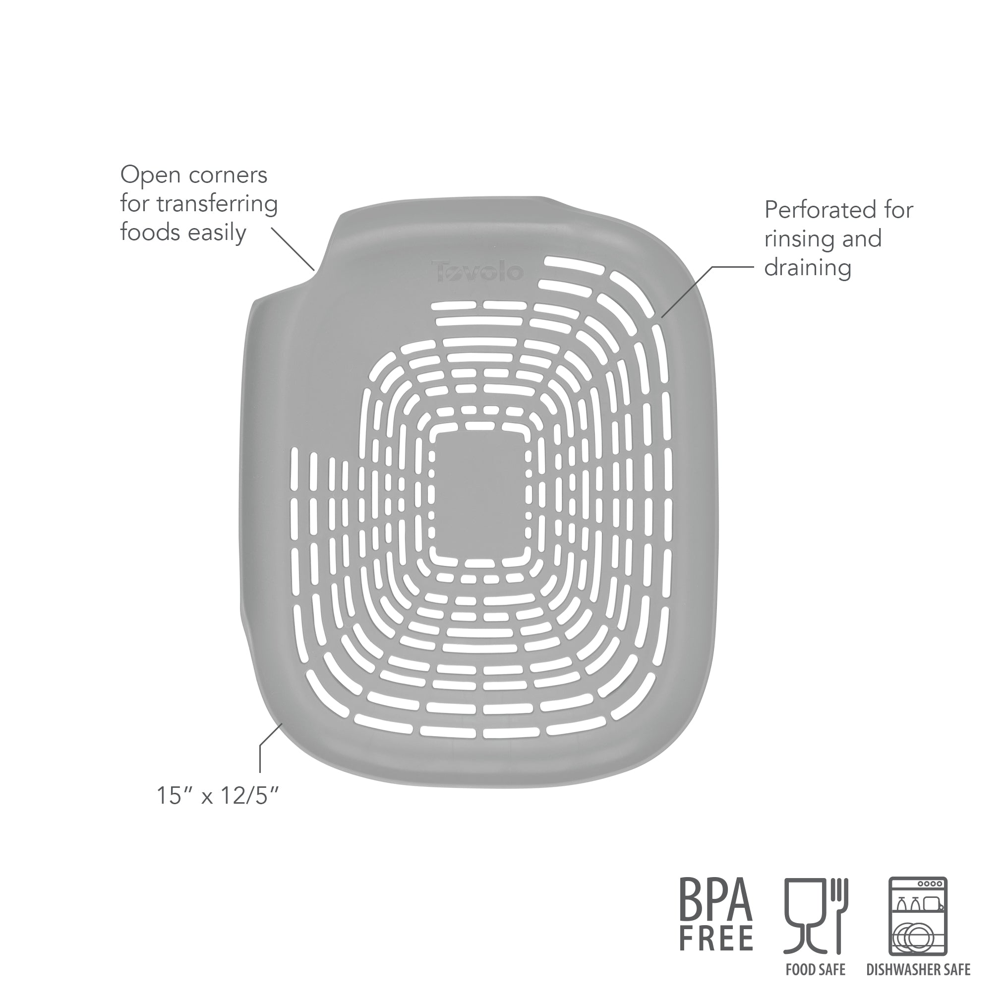 Tovolo Prep N Rinse Flat Colander plochý cedník