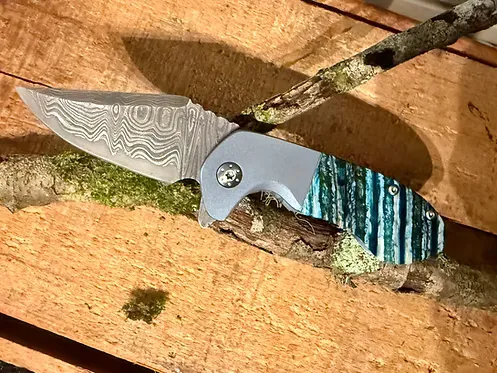 Curran Blades Alpha 2,75 zavírací nůž damask titan