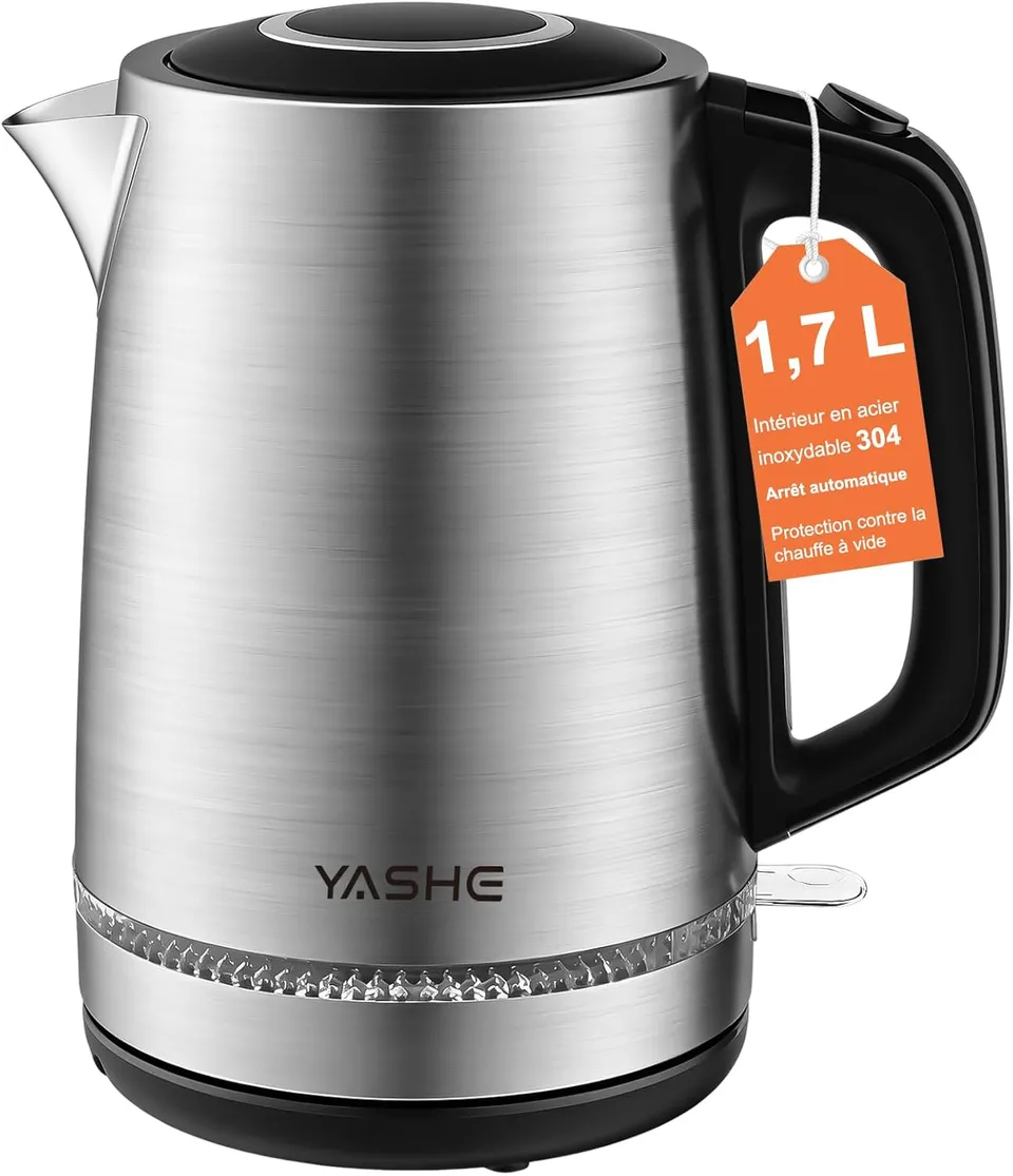 YASHE rychlovarná konvice 1,7 l nerez 2200 W