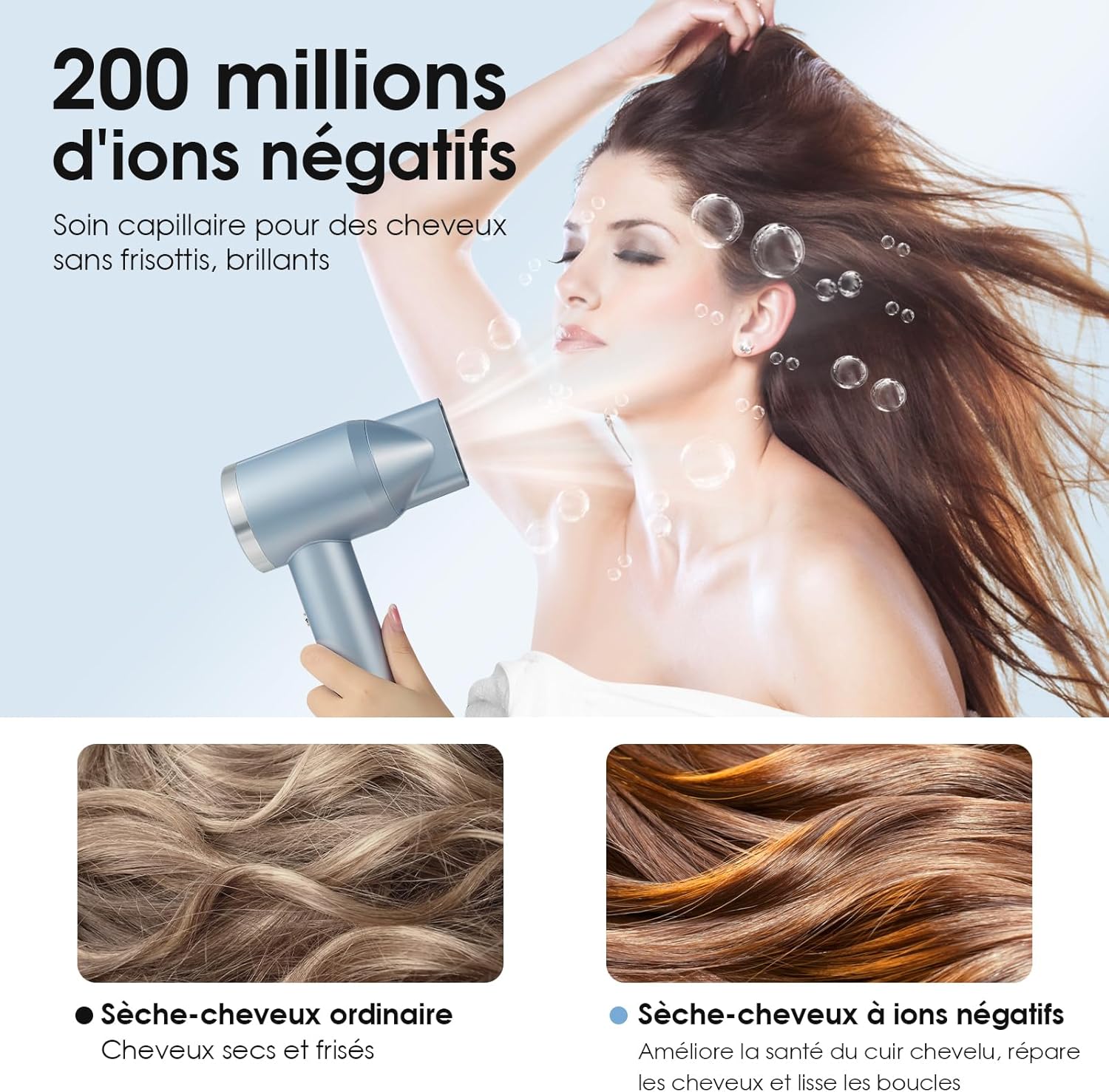 YASHE iontový fén 1600 W s difuzérem 110 000 ot.