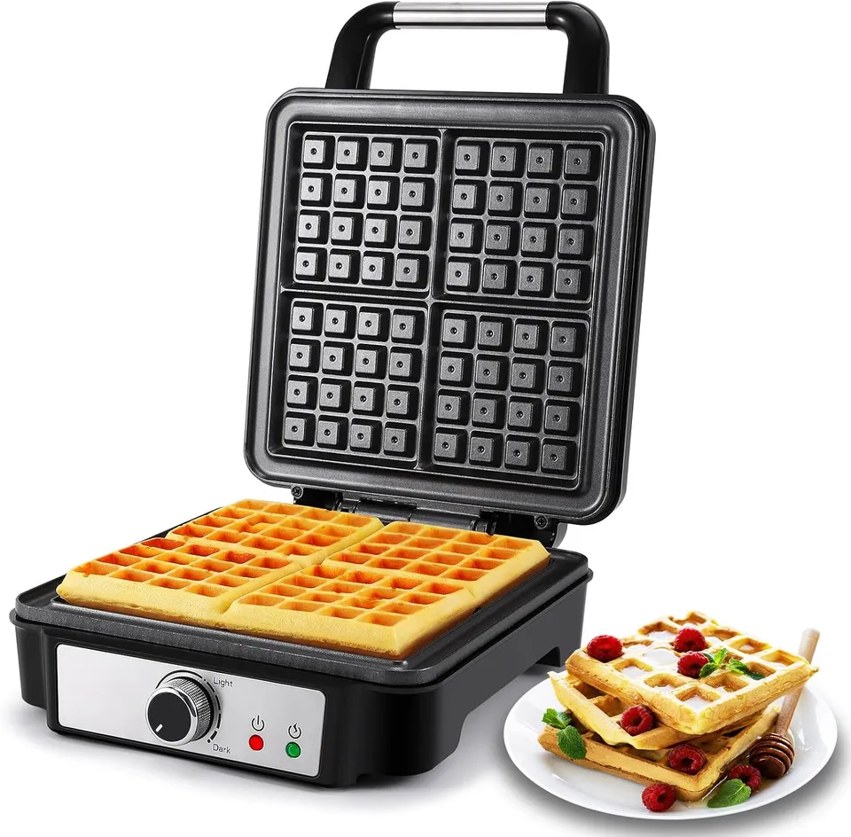 YASHE vaflovač na 4 belgické vafle 1200 W 5 stupňů