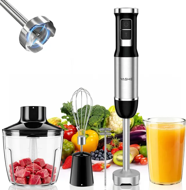 YASHE tyčový mixér 1000 W 5v1 se sekáčkem 500 ml
