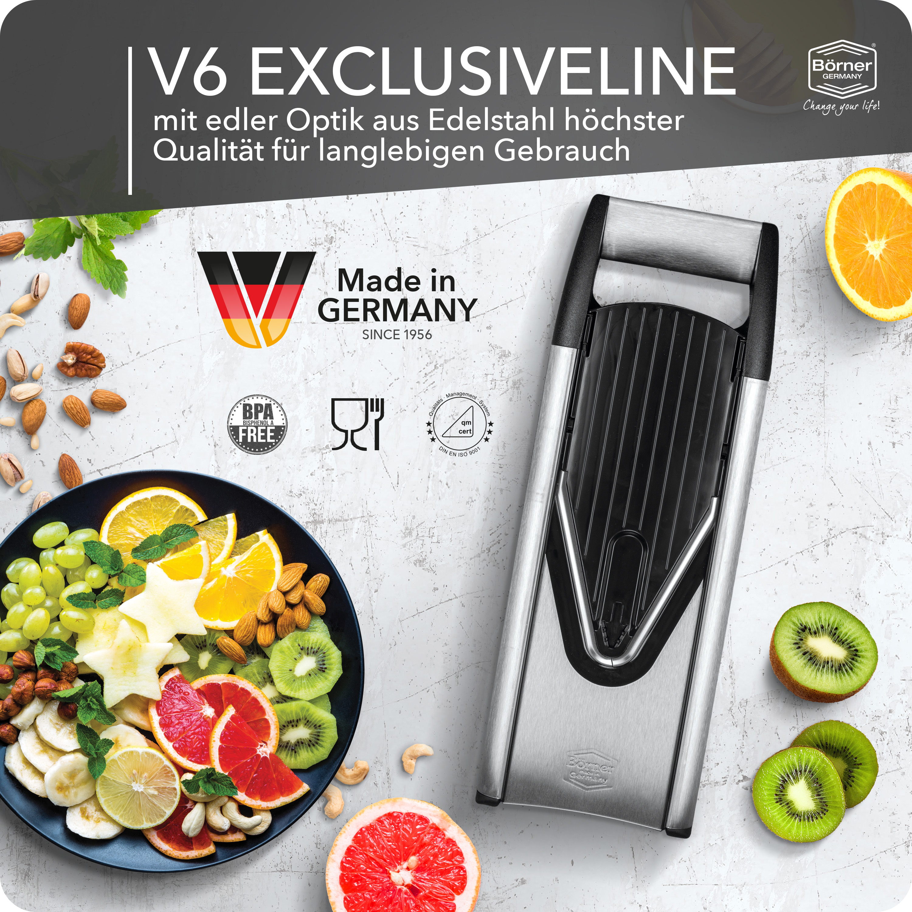 Börner V6 ExclusiveLine kráječ Starter Set nerez