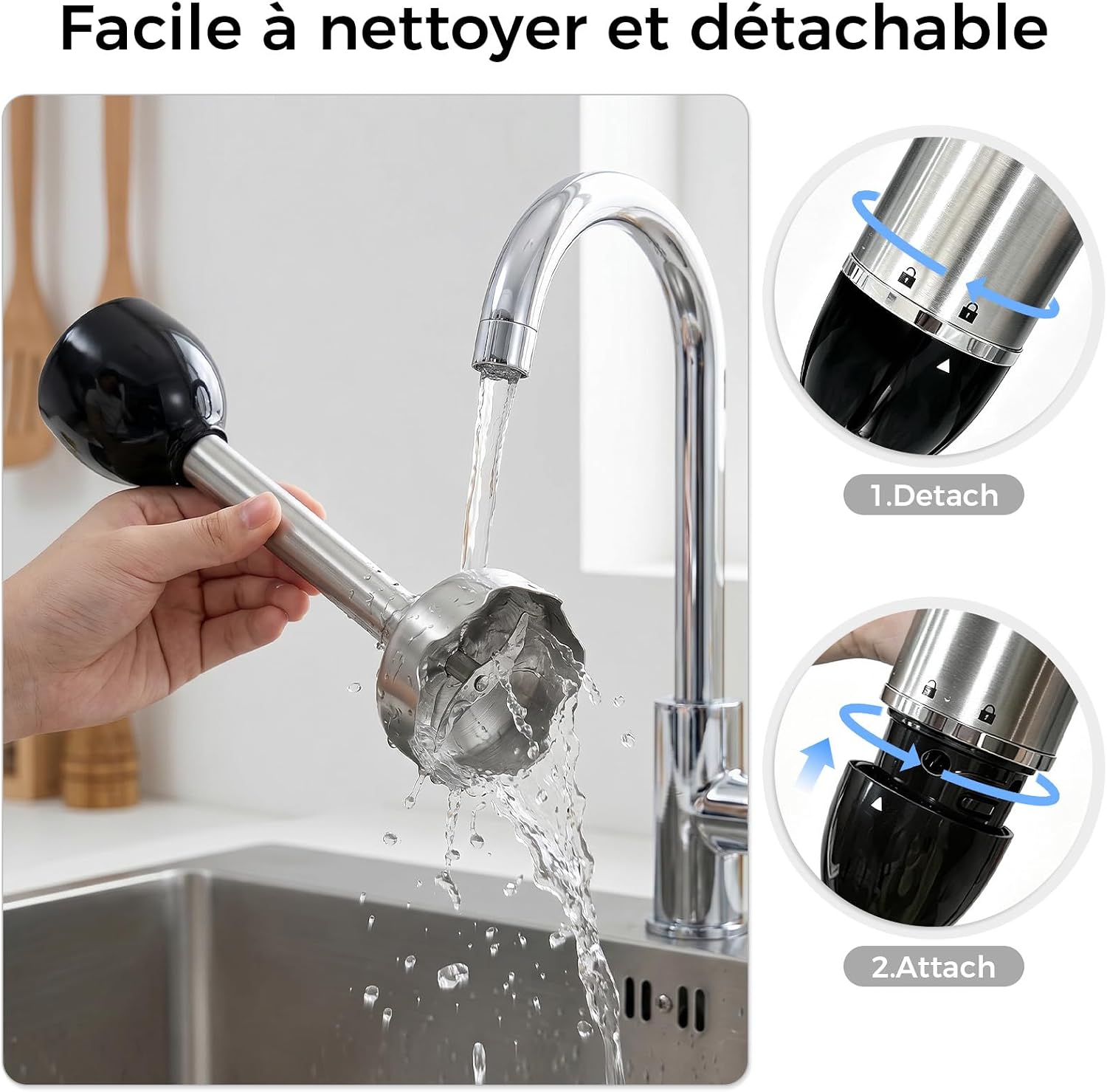 YASHE tyčový mixér 1000 W 5v1 se sekáčkem 500 ml