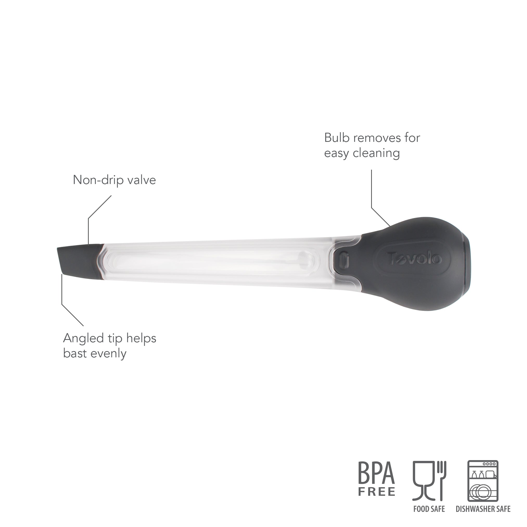 Tovolo Bulb Baster mašlovačka na maso charcoal
