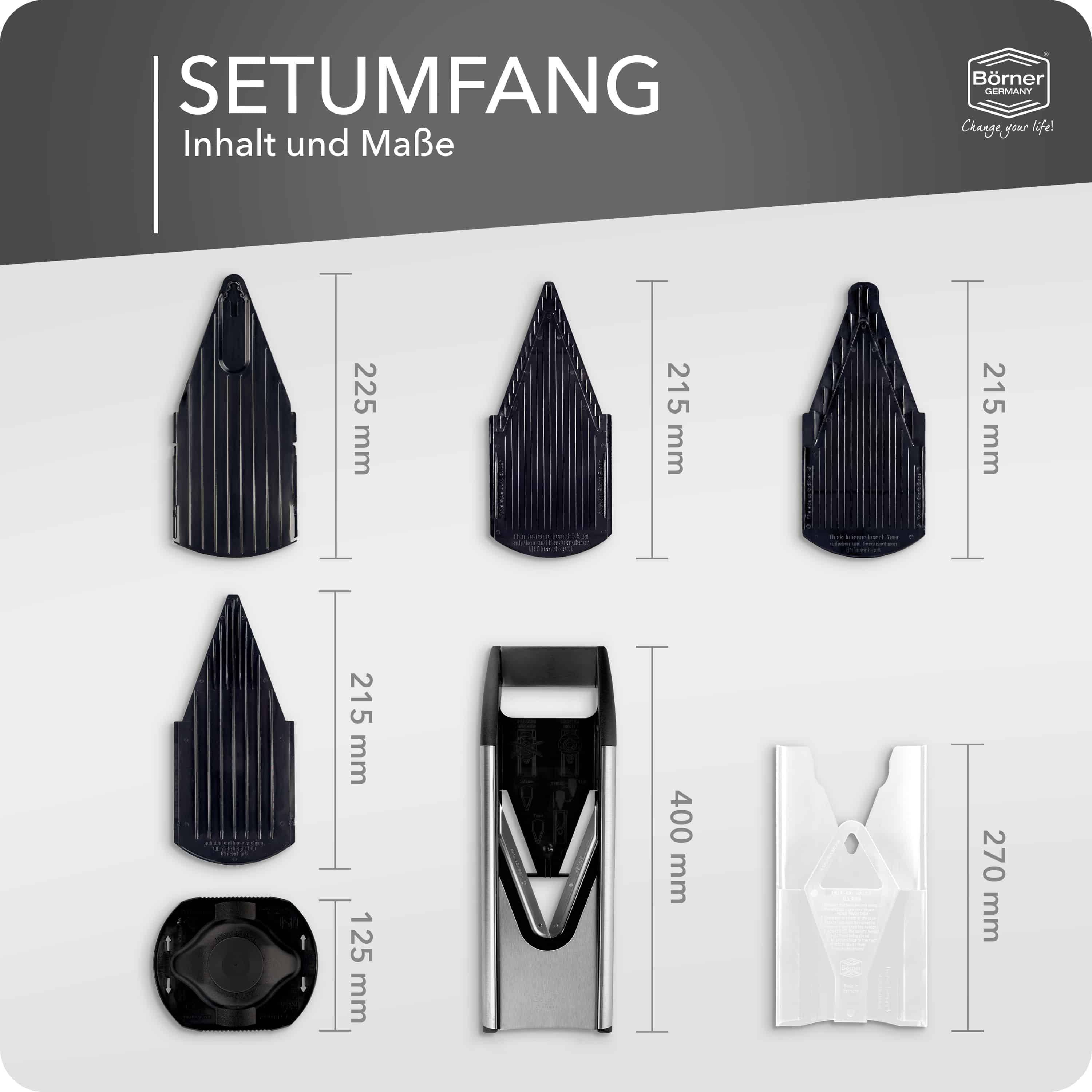 Börner V6 ExclusiveLine kráječ Starter Set nerez
