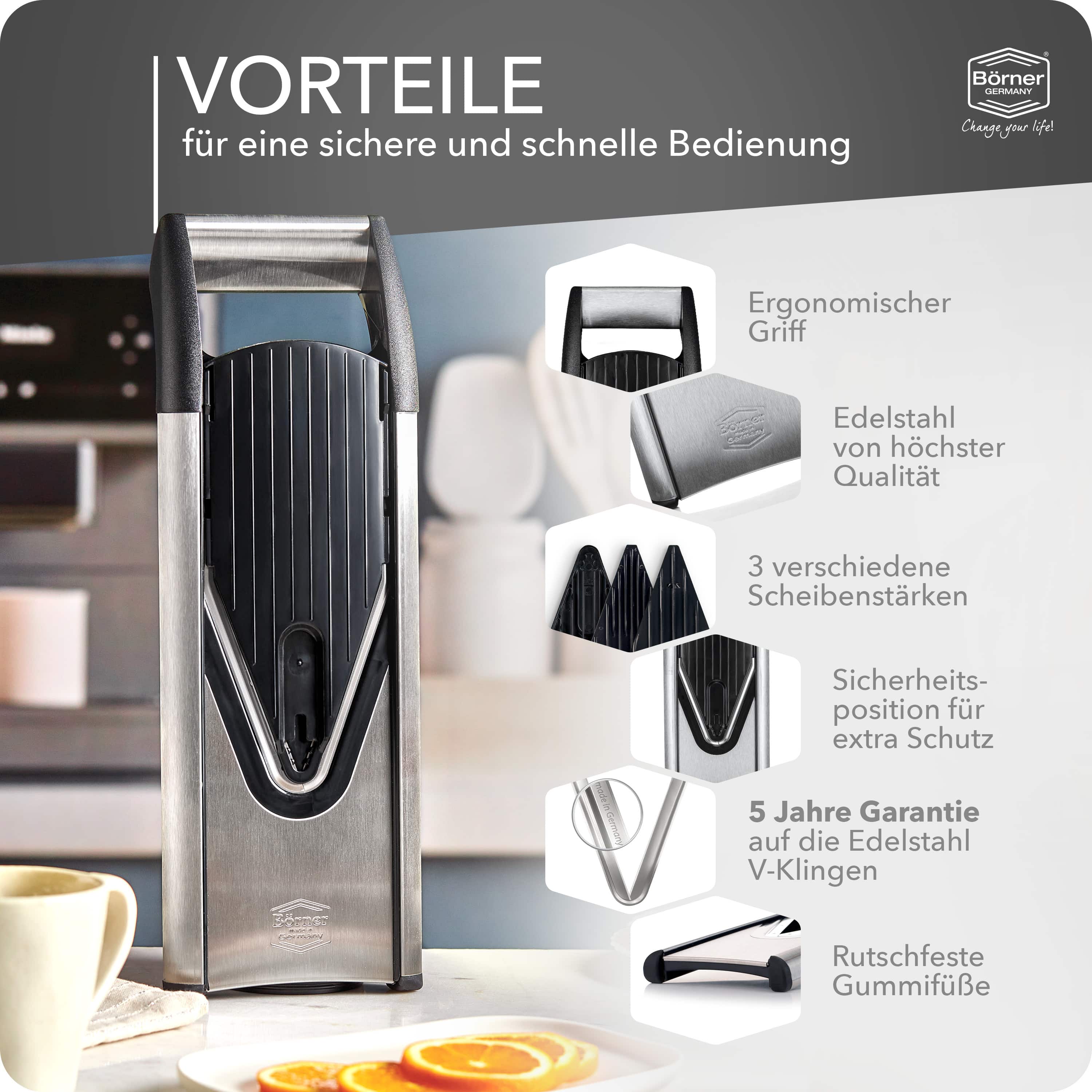 Börner V6 ExclusiveLine Basis Set struhadlo nerez
