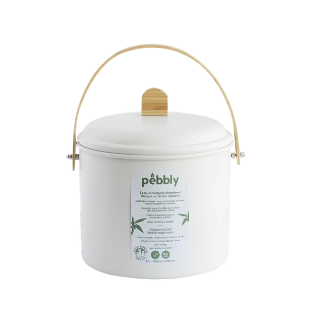 Pebbly kompostér ocelový 6,6 l s filtrem šedý