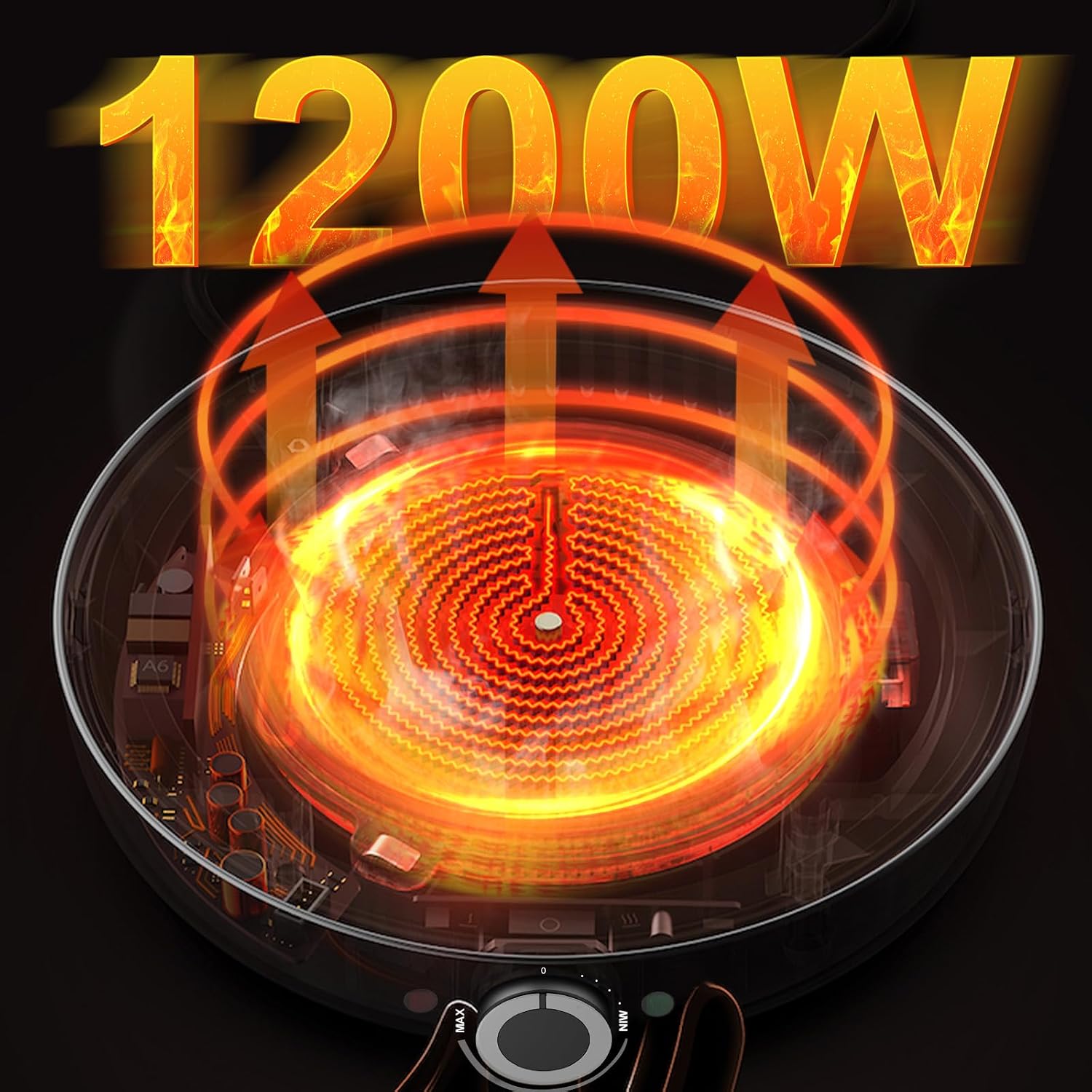 YASHE elektrický palačinkovač 1200 W s obracečkou