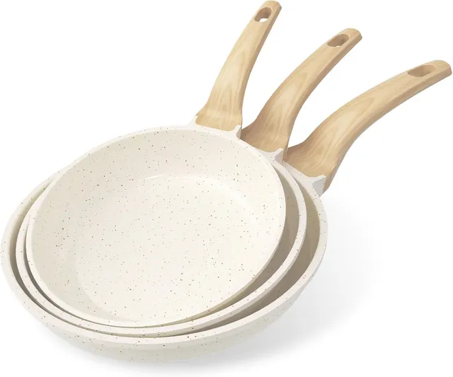 YASHE sada nepřilnavých pánví 20/24/28 cm 3 ks granitová