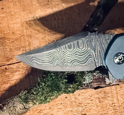 Curran Blades Alpha 2,75 zavírací nůž damask titan