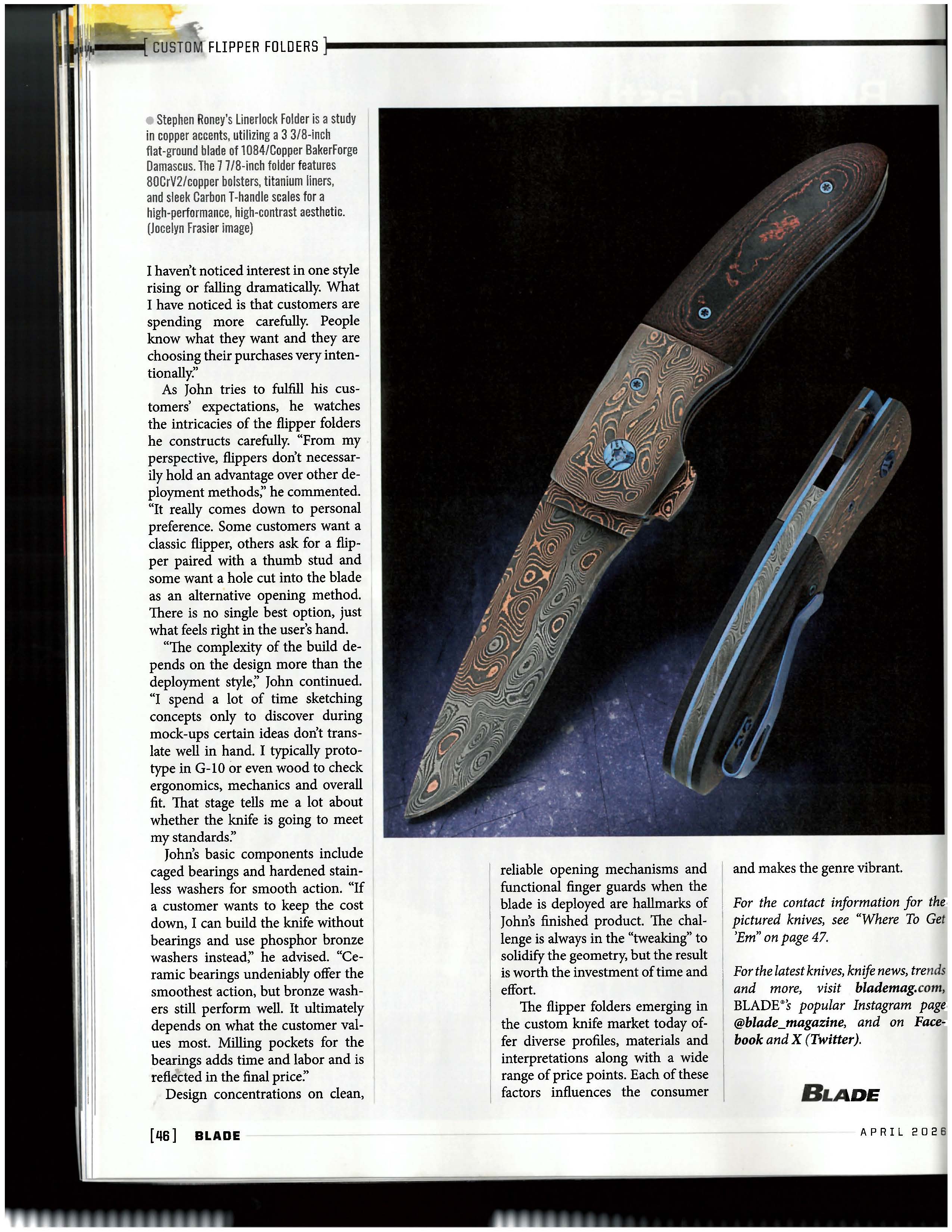 Curran Blades Alpha 3 zavírací nůž Elmax titan