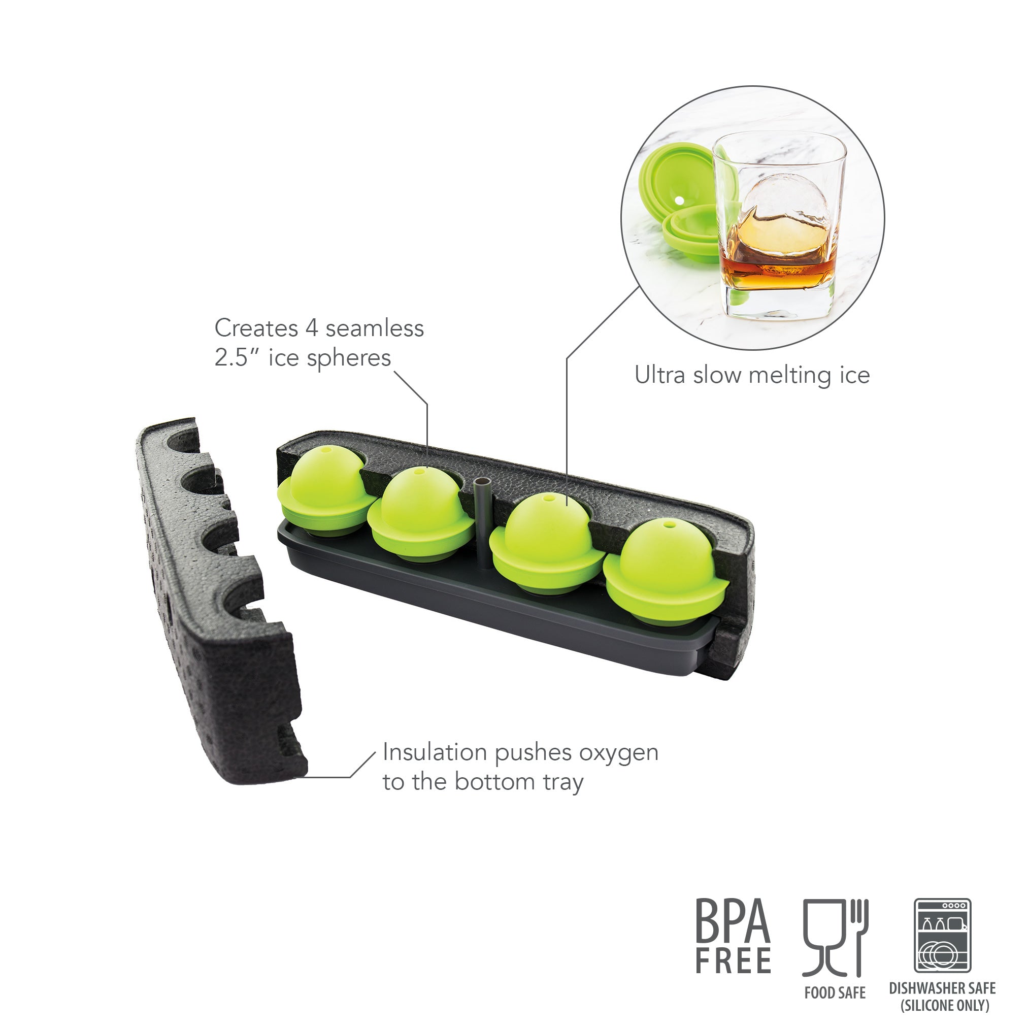 Tovolo Sphere Clear Ice forma na led koule na whisky