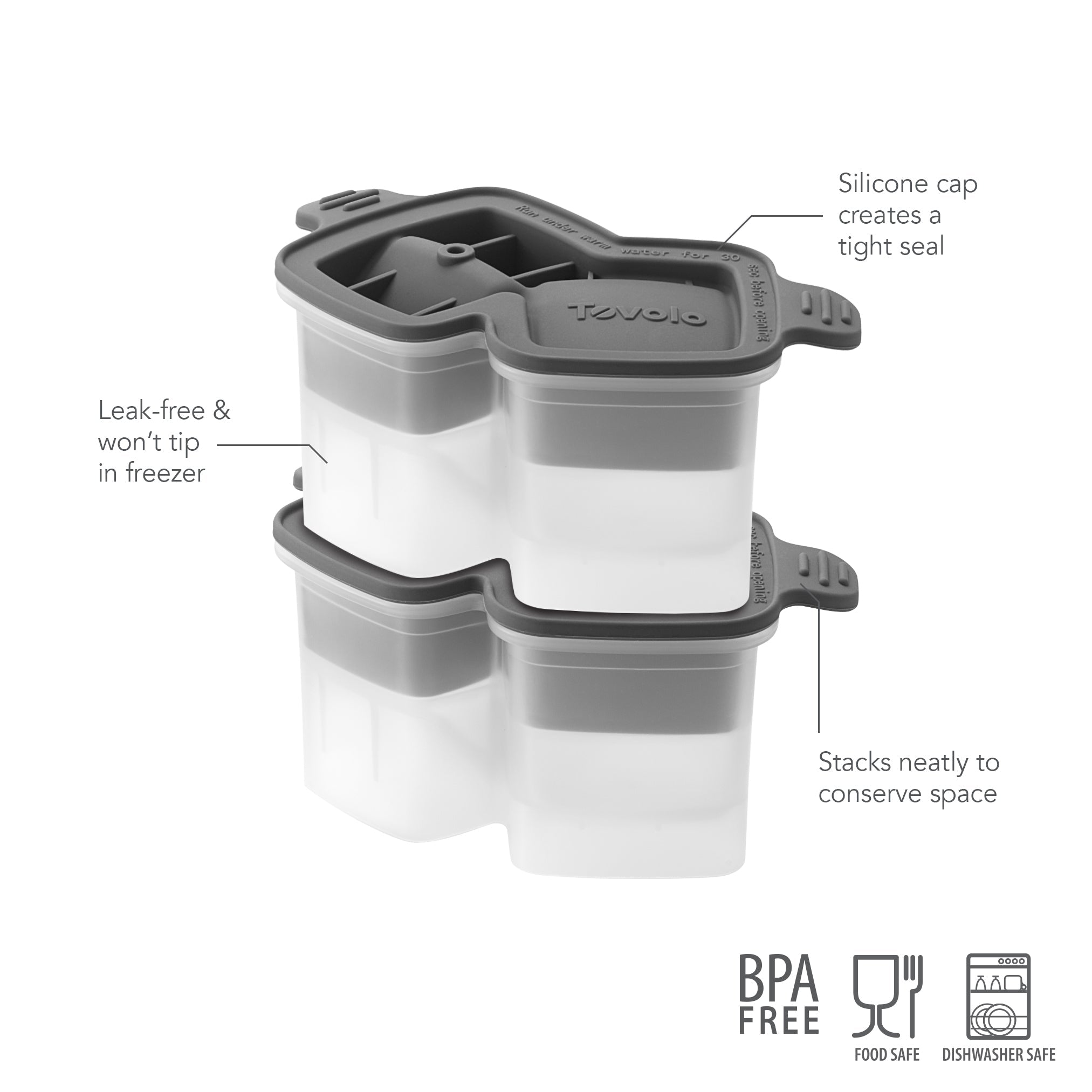 Tovolo Double Rocks forma na led 2 ks