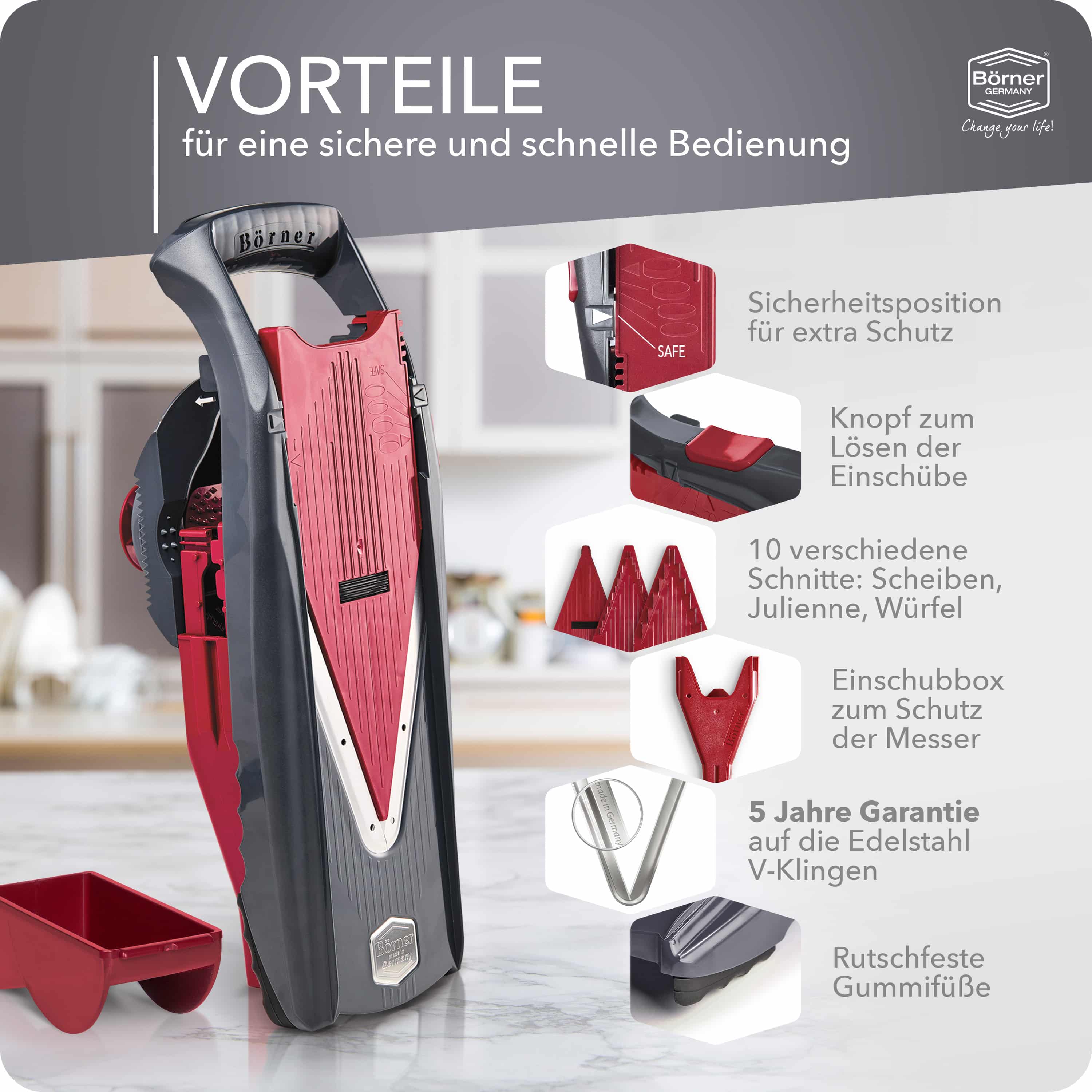 Börner Vital PowerLine Starter Set mandolína 4 tloušťky