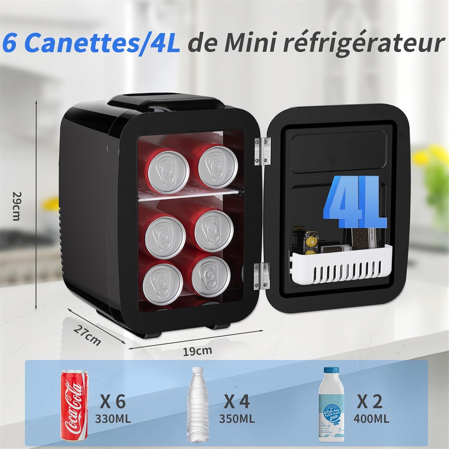 YASHE mini lednice 4 l na 6 plechovek s chlazením i ohřevem