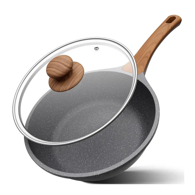 YASHE hluboká pánev 24 cm s poklicí granit indukce