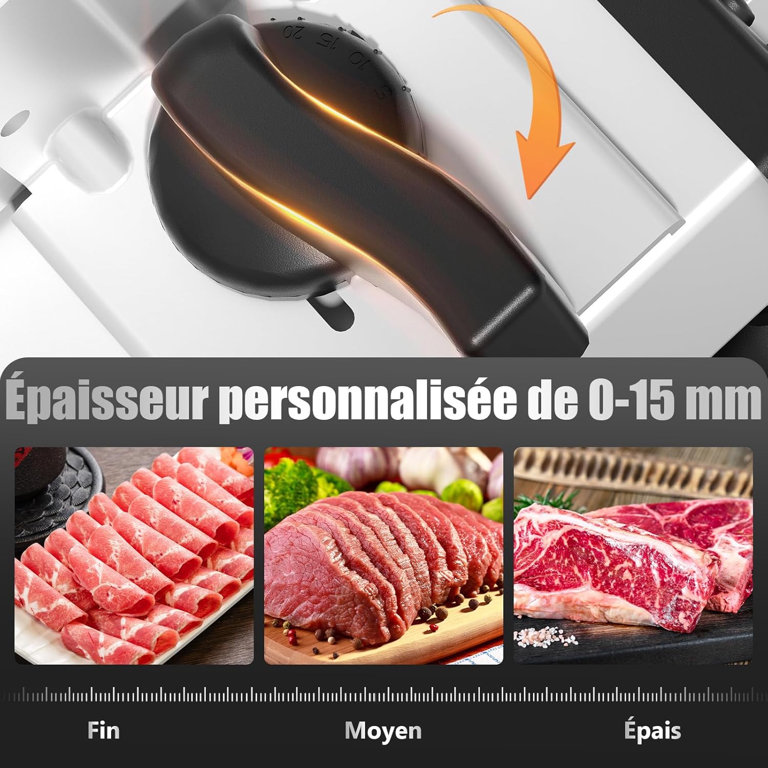 YASHE elektrický kráječ 200 W 19 cm 2 kotouče