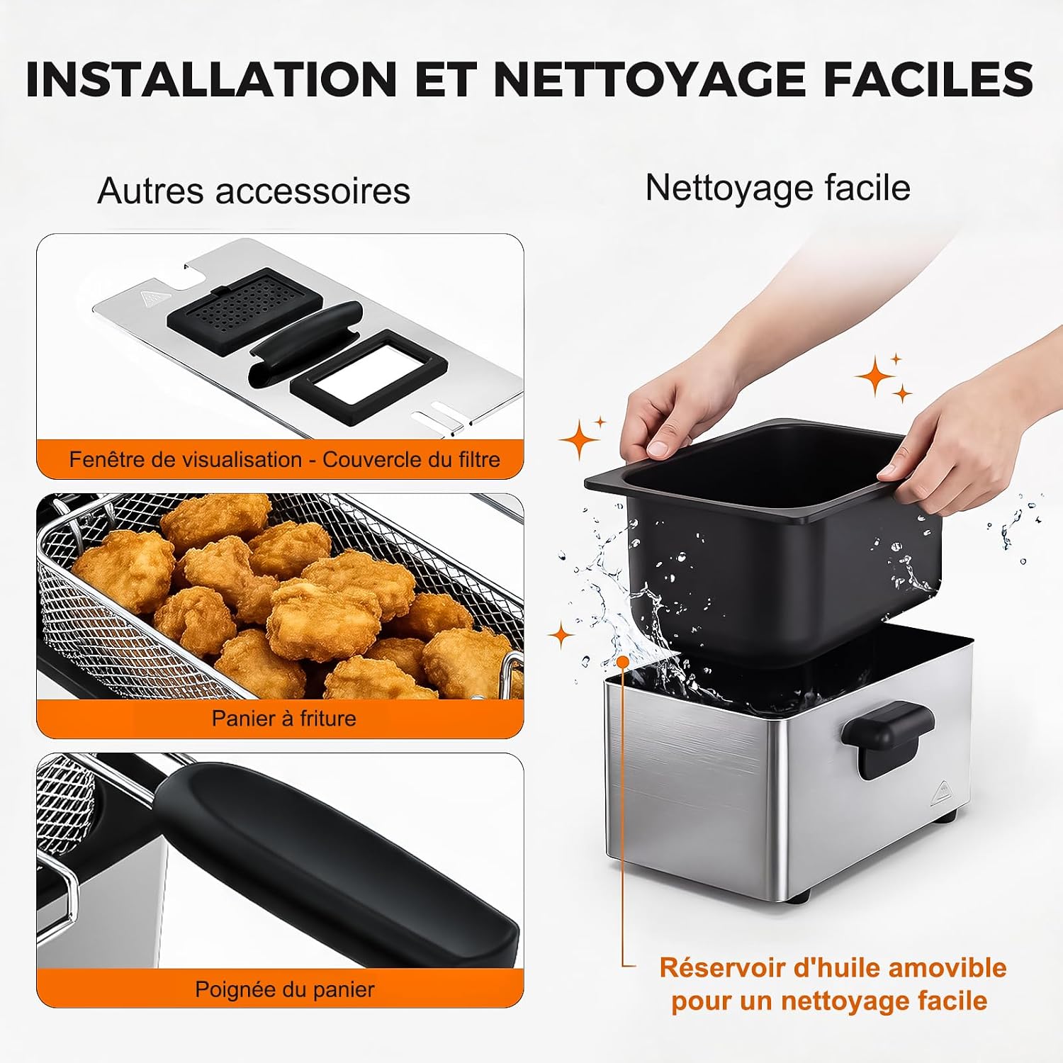 YASHE fritéza 3,2 l 1500 W s oknem