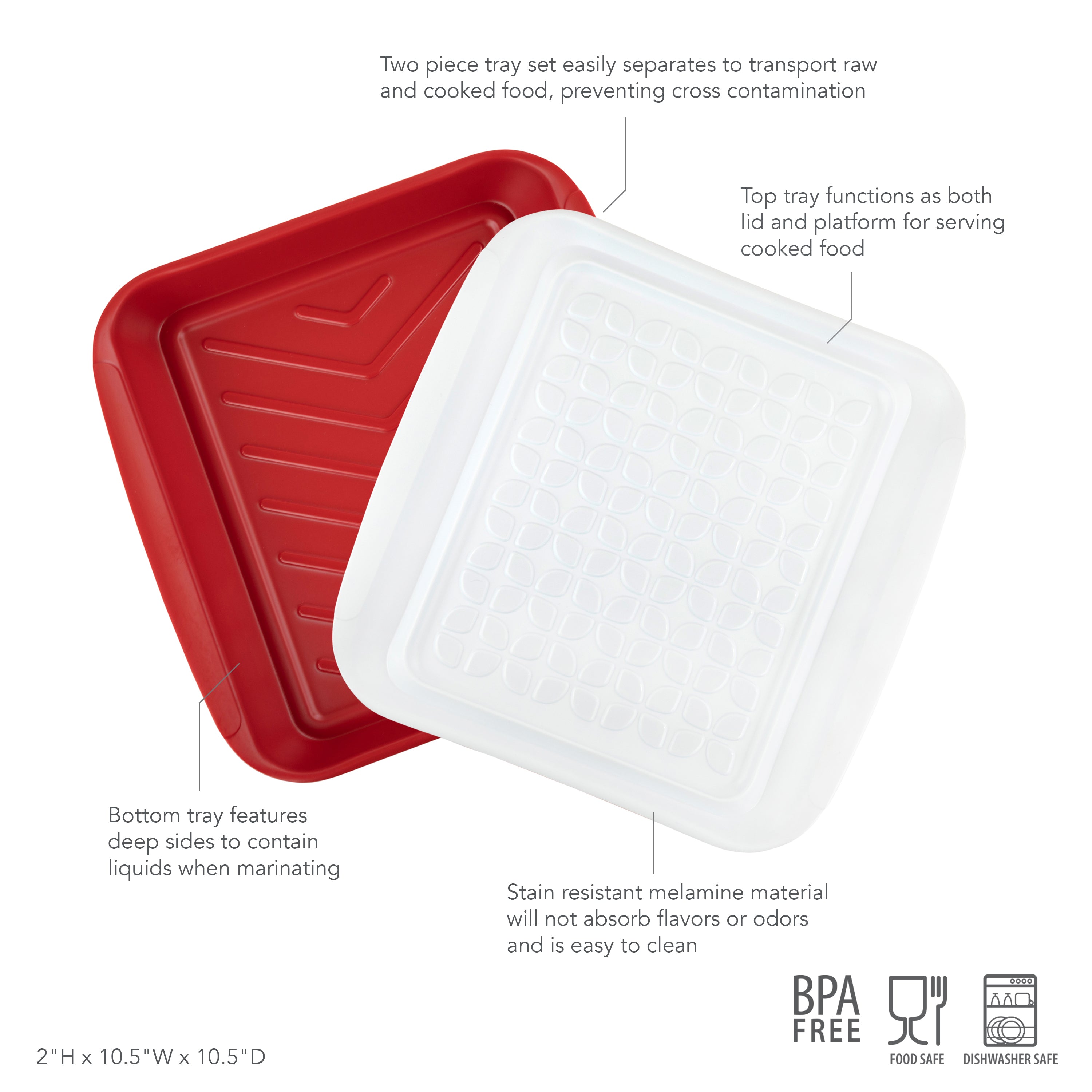 Tovolo Marinade Tray marinovaci miska cervena 10,5 palcu