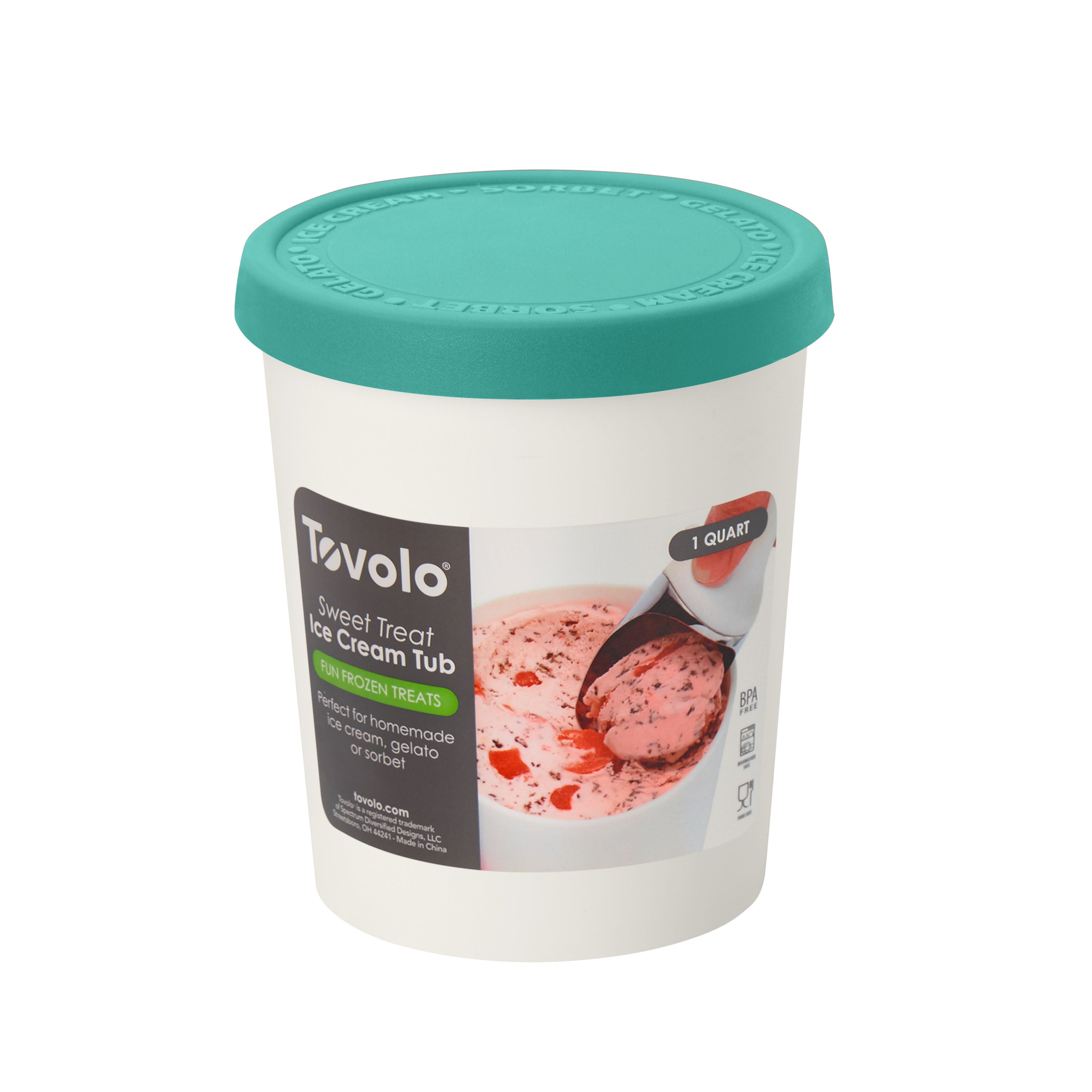 Tovolo Sweet Treats Tub dóza na zmrzlinu Aqua 1 qt